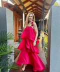 Elliatt Thalia Tiered Gown Size M (10-12) - 10 / Pink - Dresses