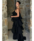 Elliatt Tilly 5 Tiered Maxi Dress in Black - 8 / Black - Dresses