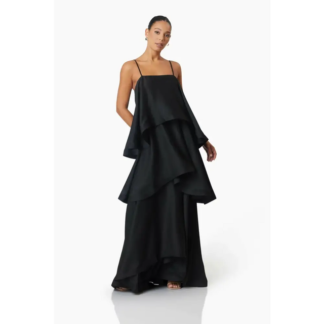 Elliatt Tilly Tiered Dress Black Size 6 - 6 / Black - Dresses