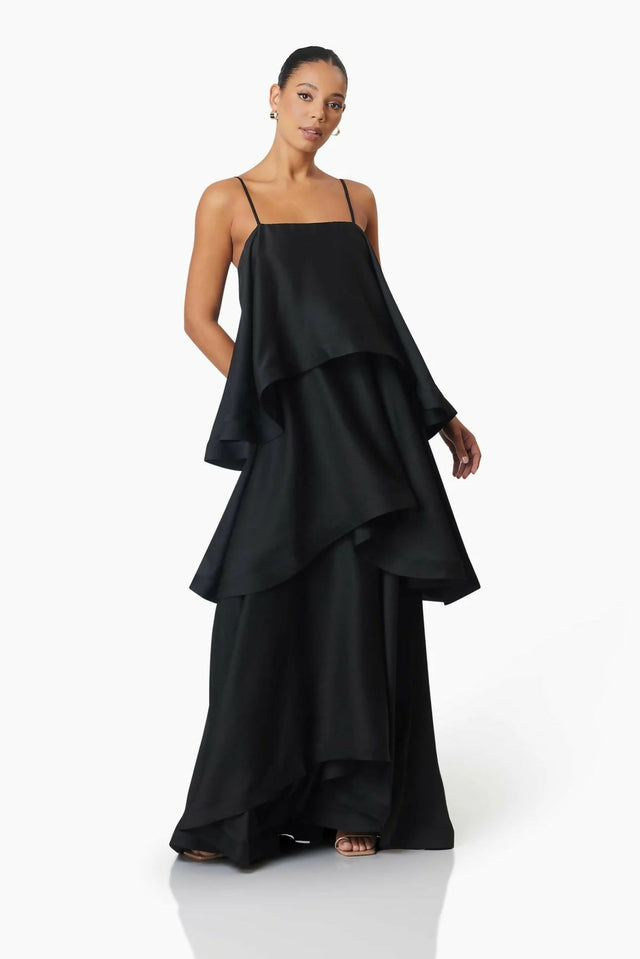 Elliatt Tilly Tiered Maxi Dress Black - Dresses