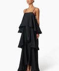 Elliatt Tilly Tiered Maxi Dress - Black - Dresses