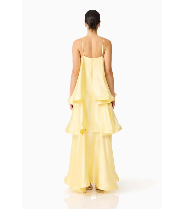 Elliatt Tilly Tiered Maxi Dress Butter Yellow - Dresses