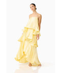 Elliatt Tilly Tiered Maxi Dress Butter Yellow - Dresses
