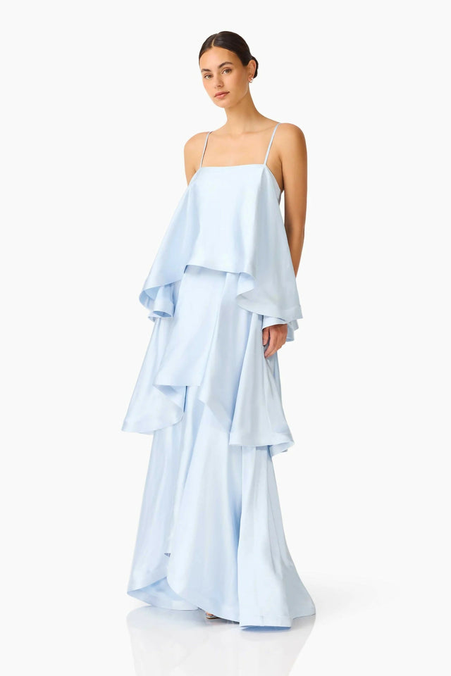 Elliatt Tilly Tiered Maxi Dress in Blue - Dresses