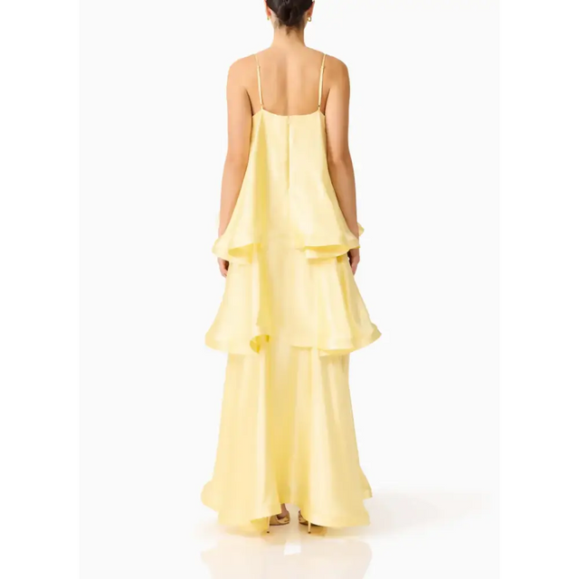 Elliatt Tilly Tiered Maxi Dress in Butter Yellow - 8 / Yellow - Dresses