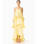 Elliatt Tilly Tiered Maxi Dress in Butter Yellow - 8 / Yellow - Dresses