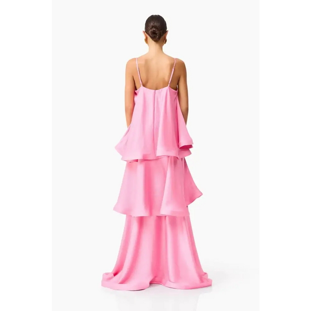 Elliatt Tilly Tiered Maxi Dress in Pink Size 8 - 8 / Pink - Dresses