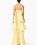 Elliatt Tilly Tiered Maxi Yellow Size 6,8,10 - Dresses