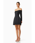 Elliatt Vida Off The Shoulder Day Mini Dress Black Size AU 10 - 10 / Black - Dresses