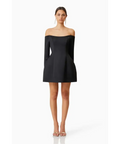 Elliatt Vida Off The Shoulder Day Mini Dress Black Size AU 10 - 10 / Black - Dresses