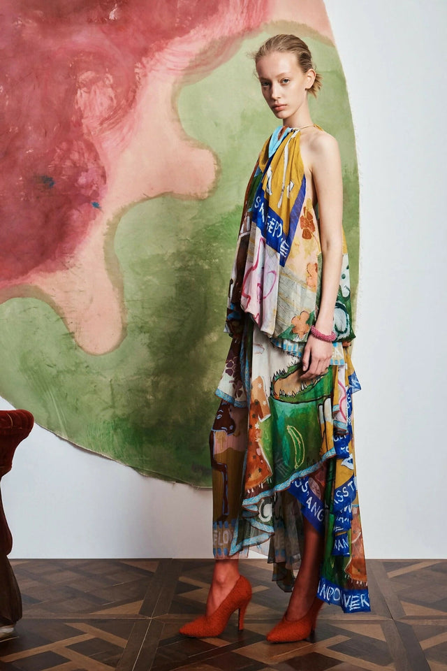 Alemais Mlak Halter Gown