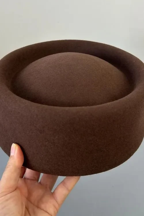 The Luxe Closet Australia Wool Pillbox - Brown