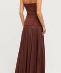 Esse Studios Illi Band Maxi Dress in Java - 8 / Brown - Dresses