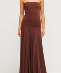 Esse Studios Illi Band Maxi Dress in Java - 8 / Brown - Dresses