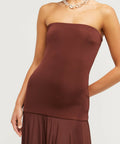 Esse Studios Illi Band Maxi Dress in Java - 8 / Brown - Dresses