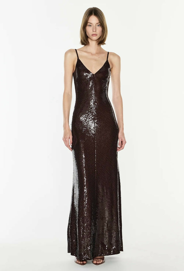 Manning Cartell Dream Maker Slip Maxi Dress Espresso Brown Size 6