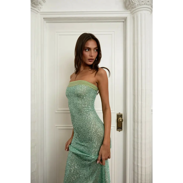 Fait Par Foutch Elizabeth Dress - Malachite - 6 / Green - Dresses