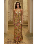 Fait Par Foutch Fleur Sequin Maxi Dress Multi Size XS - 6 / Gold - Dresses