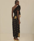 Farm Rio Banana Tree Premium Linen Midi Dress Black Size Small / AU 8 - 8 / Print - Dresses