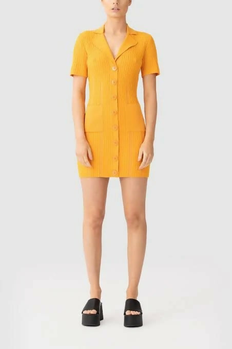 Finders Keepers Sadie Knot Dress - 8 / Yellow - Dresses