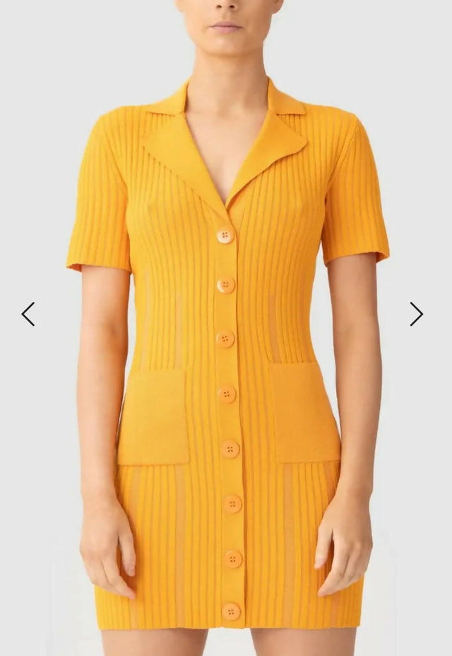 Finders Keepers Sadie Knot Dress - 8 / Yellow - Dresses
