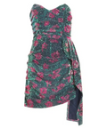 For Love and Lemons Pauline Cosmo Sequin Mini Dress Green Floral Size 8 - Dresses
