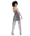 For Love and Lemons Pauline Cosmo Sequin Mini Dress Green Floral Size 8 - Dresses