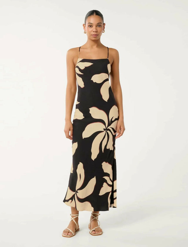 Forever New Jude Textured Tie Back Midi - 16 / Print - Dresses
