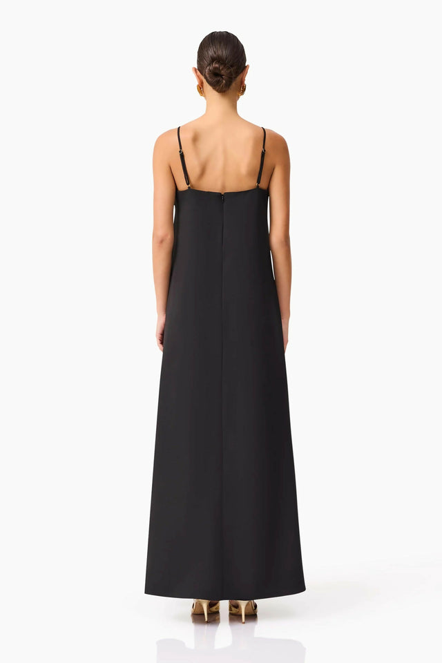 Elliatt Buttercup Embroidered Maxi Dress in Black