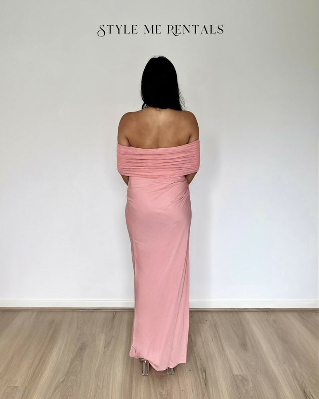 Benni Nico Off Shoulder Maxi Dress Candyfloss