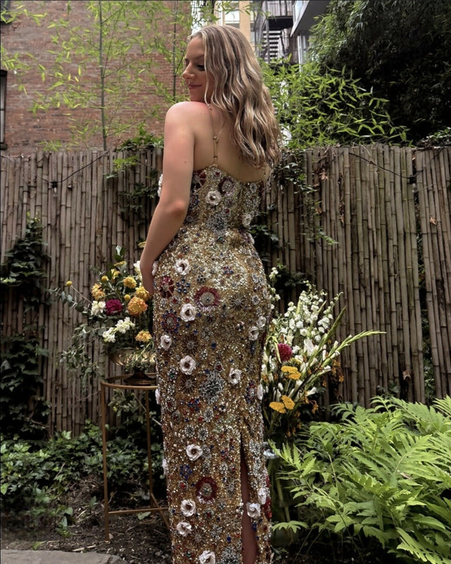 Rachel Gilbert Francesca Gown Gold
