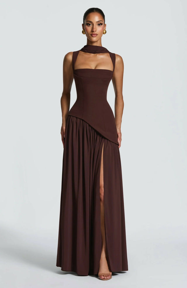 Babyboo Tullulah Maxi Dress - Plum Brown