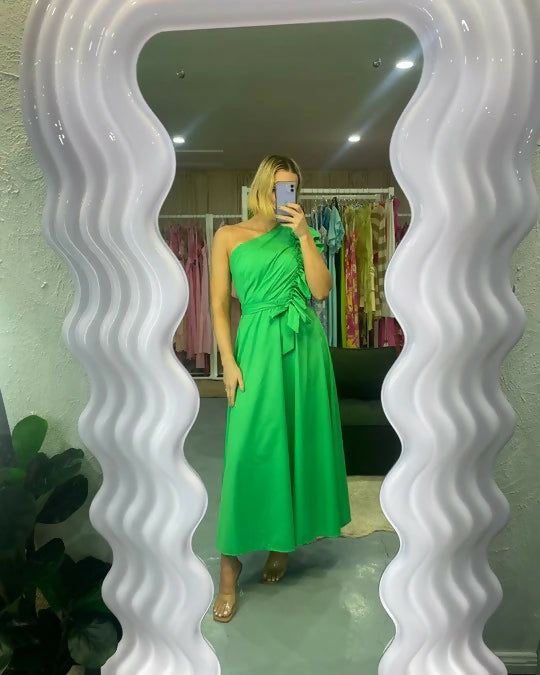 Gingham & Heels Rowler Dress in Green - 8 / Green - Dresses