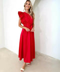 Gingham & Heels Rowler Dress in Red - 10 / Red - Dresses