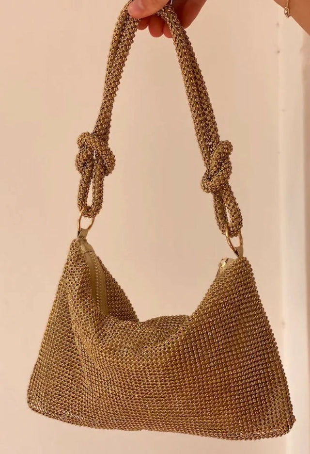 Girls with Gems Sparkly Handbags - Silver Gold Pink or Black - Bags