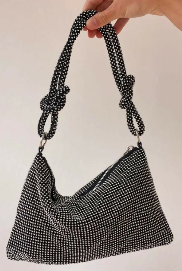 Girls with Gems Sparkly Handbags - Silver Gold Pink or Black - Bags