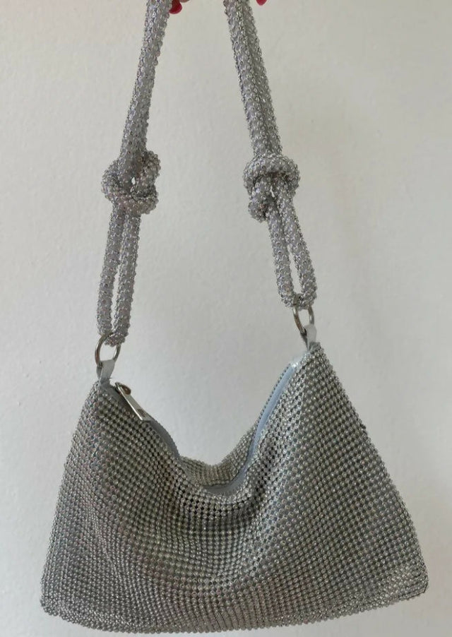 Girls with Gems Sparkly Handbags - Silver Gold Pink or Black - Bags