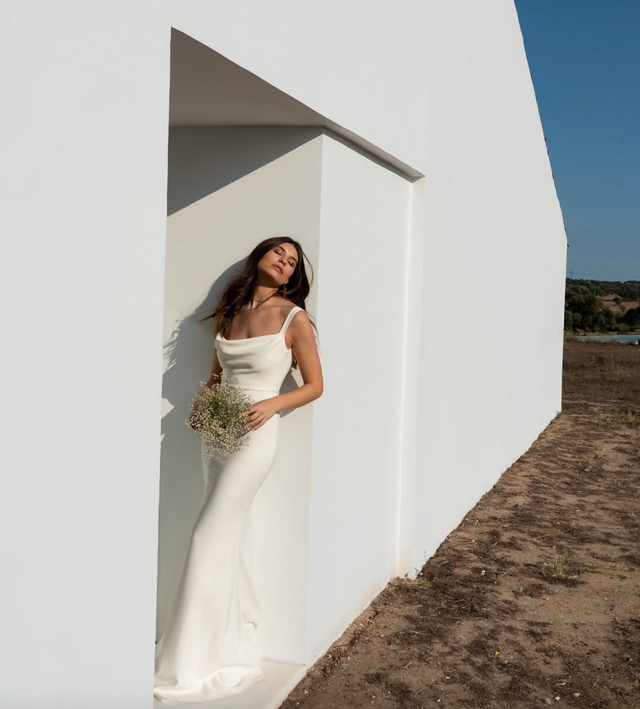 Grace Loves Lace Grace Crepe Wedding Dress White Size XS S & M - Dresses