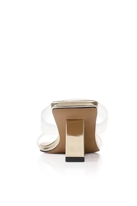 Lana Wilkinson Bambi Wedge Gold Metallic Leather