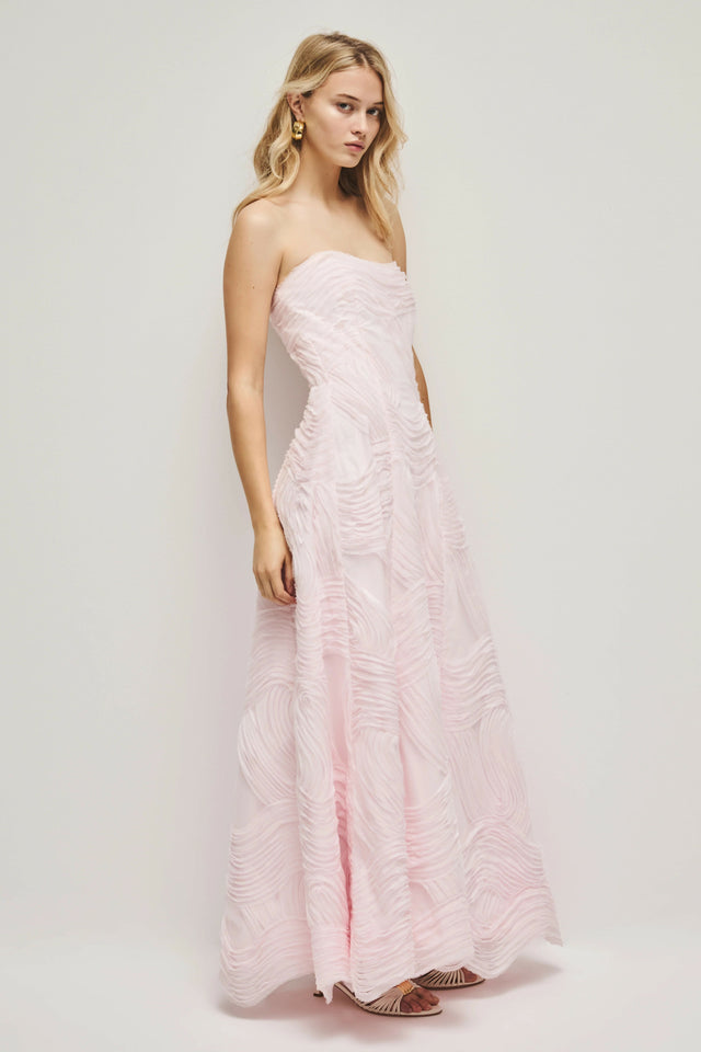 Aje Wave Gown in Pastel Pink