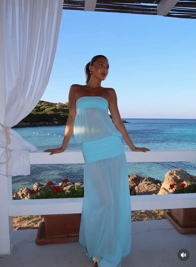 Ance Gria Romeo Gown - Aqua