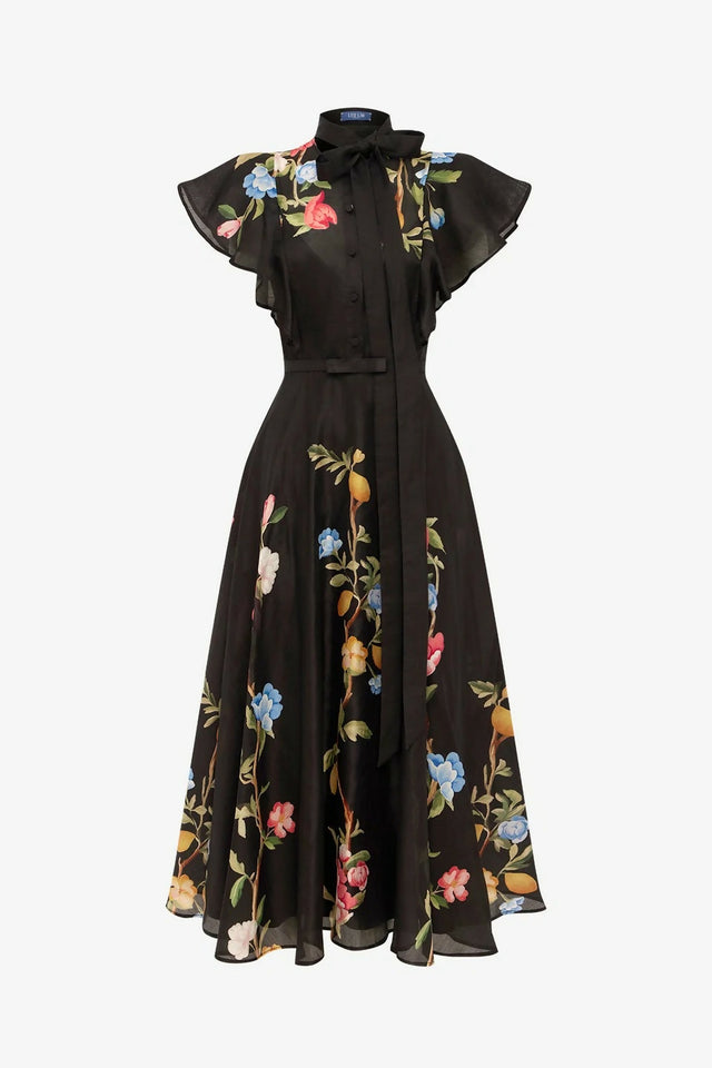 Leo Lin Elsie Flutter Sleeve Vine