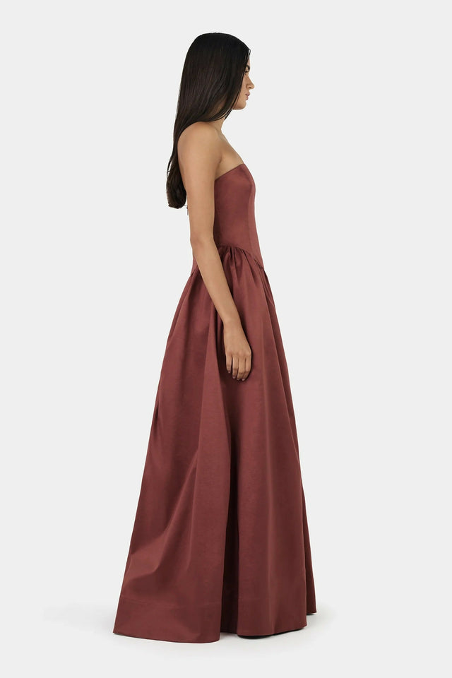 Hansen & Gretel Audrey Gown - Pinot - 14 / Brown - Dresses