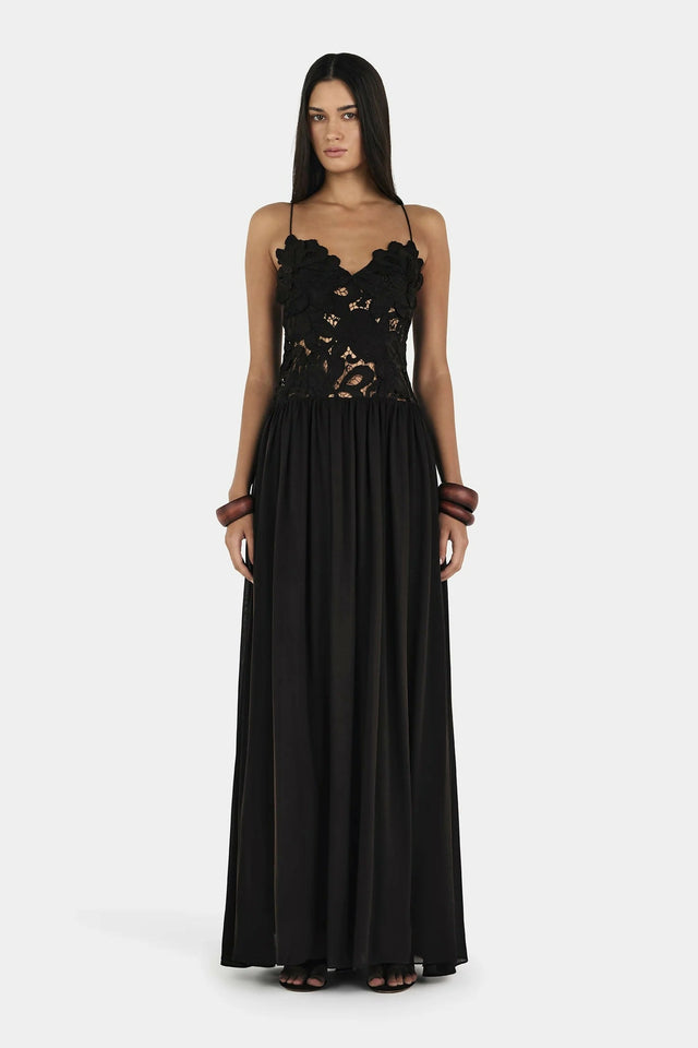 Hansen & Gretel Stephanie Maxi Dress Black Size XS & S - Dresses