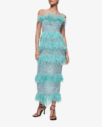 Rachel Gilbert Frency Dress Aqua