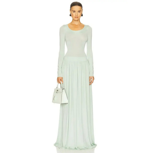 Helsa Aesther Jersey Dress Seafoam Mint Green Size S - 8 / Green - Dresses