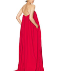 Helsa Crinkle Pleated Gown in Very Red - 8 / Red - Dresses