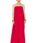 Helsa Crinkle Pleated Gown in Very Red - 8 / Red - Dresses