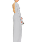 Helsa Jersey Backless Maxi Dress - 8 / Gray - Dresses