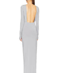 Helsa Jersey Backless Maxi Dress - 8 / Gray - Dresses